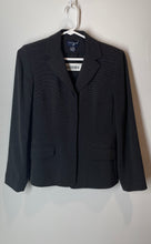 Load image into Gallery viewer, Ann Taylor Womens Black Long Sleeve Pockets Collared Blazer Jacket Size 2P