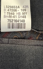Load image into Gallery viewer, Lauren Ralph Lauren Mens Gray Wool Notch Lapel Two-Button Blazer Size 42R