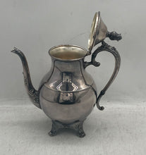 Load image into Gallery viewer, Vintage F.B. Rogers Silver-Tone Ornate Handle Footed Hinged Lid Coffee Teapot