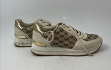 Load image into Gallery viewer, Michael Kors Womens Monique Beige Monogram Print Low Top Sneakers Shoes Size 9 M