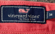 Load image into Gallery viewer, Vineyard Vines Mens Pink Flat Front Slash Pocket Regular Fit Chino Shorts Sz 34