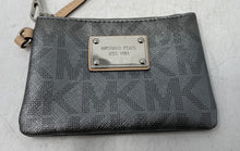Load image into Gallery viewer, Michael Kors Womens Silver Brown Signature Print Inner Pocket Wristlet Wallet