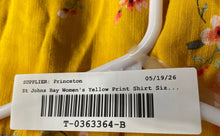 Load image into Gallery viewer, St. John's Bay Womens Yellow Floral Print Short Sleeve Pullover Blouse Top Sz XL