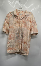 Load image into Gallery viewer, Zara Mens Multicolor Printed Short Sleeve Collared Button-Up Shirt Size L