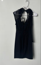 Load image into Gallery viewer, Guess Womens Black Sheer Sleeveless Tie Neck Back-Zip A-Line Dress Size 2 W/ Tag