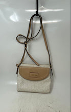 Load image into Gallery viewer, Calvin Klein Womens Brown White Monogram Print Adjustable Strap Crossbody Bag