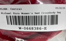 Load image into Gallery viewer, Michael Kors Womens Red Pebble Leather Detachable Strap Crossbody Bag