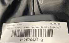 Load image into Gallery viewer, Express Womens Black Leather Long Sleeve Front Full-Zip Bomber Jacket Size M/2