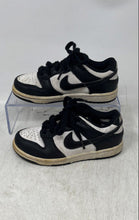 Load image into Gallery viewer, Nike Kids Dunk Low Black White Leather Low Top Lace-Up Sneaker Shoes Size 10.5C