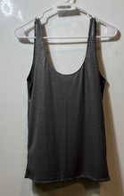 Load image into Gallery viewer, Zara Womens Dark Gray Shimmer Scoop Neck Sleeveless Pullover Tank Top Size M