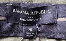 Load image into Gallery viewer, Banana Republic Womens Green Pockets Sloan Curvy Fit Trouser Pants Size 20
