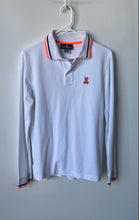 Load image into Gallery viewer, Psycho Bunny Mens White Cotton Long Sleeve Regular Fit Polo Shirt Size 3