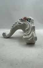 Load image into Gallery viewer, Lot Of 2 Pcs White Floral Porcelain Home Decoration Wall Shelf And Candle Holder