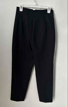 Load image into Gallery viewer, Zara Womens Black Flat Front Slash Pocket Trouser Pants Size Medium