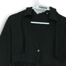 Load image into Gallery viewer, Lot Of 2 Zara Womens Black Long Sleeve Button Front Mini & Maxi Dress Size M