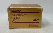 Load image into Gallery viewer, Sigma Black 70-210mm f/4-5.6 UC-II AF Interchangeable Zoom Lens With Box