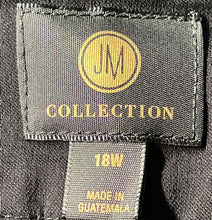 Load image into Gallery viewer, JM Collection Womens Black Flat Front Straight Leg Ankle Pants Size 18W