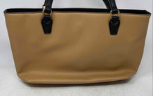 Load image into Gallery viewer, Liz Claiborne Womens Jess Brown Black Pebbled Faux Leather Shopper Tote Bag