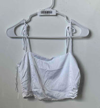 Load image into Gallery viewer, Zara Womens White Sleeveless Tie Strap Cropped Blouse Top Size Large