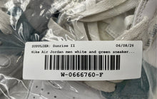 Load image into Gallery viewer, Authentic Nike Mens Air Jordan 1 Low White Green Sneaker Shoes Size 8.5 Damaged
