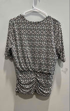 Load image into Gallery viewer, INC International Concepts Womens Black White Geometric Print Blouse Top Size M
