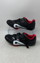 Load image into Gallery viewer, Peloton Mens PL-SH-B-37 Black Red 3 Bolt Adjustable Strap Cycling Shoes Size 37