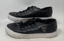 Load image into Gallery viewer, Guess Womens Goodone Black Quilted Leather Lace-Up Sneaker Shoes Size 7.5M