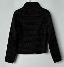 Load image into Gallery viewer, Armani Exchange Womens Black Long Sleeve Full-Zip Quilted Jacket Size Small