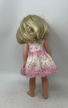 Load image into Gallery viewer, American Girl Blonde Hair Blue Eye Fashion Doll With Pink Dress Outfit