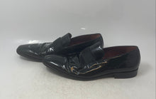 Load image into Gallery viewer, Hugo Boss Mens Black Leather Square Toe Slip-On Loafer Shoes Size 9.5