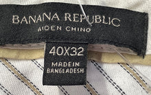 Load image into Gallery viewer, Banana Republic Mens Aiden Blue Flat Front Pockets Chino Pants Size 40x32