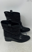 Load image into Gallery viewer, Schutz Womens Black Beaded Embellished Leather Pull-On Ankle Boots Size 8B