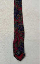 Load image into Gallery viewer, Savile Row Mens Multicolor Printed Keeper Loop Adjustable Pointed Tie
