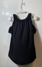 Load image into Gallery viewer, Michael Kors Womens Black Sleeveless Cold-Shoulder Blouse Top Size XS