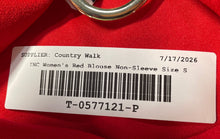 Load image into Gallery viewer, INC International Concepts Womens Red Sleeveless Blouse Top Size Small With Tag