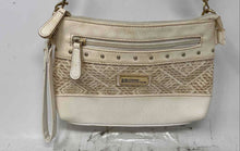 Load image into Gallery viewer, Stone Mountain Womens Cream Woven Straw Detachable Strap Crossbody Purse