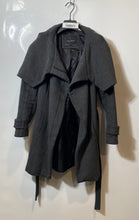 Load image into Gallery viewer, Zara Womens Gray Long Sleeve Full-Zip Collared Overcoat Size Small