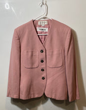 Load image into Gallery viewer, Jones New York Womens Pink Patch Pocket Long Sleeve Button Front Jacket Size 10
