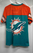 Load image into Gallery viewer, NFL Womens Aqua And Orange Miami Dolphins Pullover Football Jersey Size L