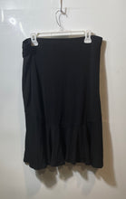 Load image into Gallery viewer, Liz & Co Womens Black Elastic Waist Pull-On Stretch A-Line Skirt Size Large