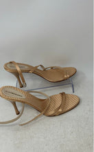Load image into Gallery viewer, BCBGMaxazria Womens Beige Quilted Open Toe Stiletto Strappy Heels Size 8.5B