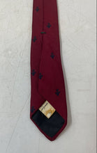Load image into Gallery viewer, Oscar De La Renta Mens Red Blue Geometric Print Adjustable Long Designer Tie