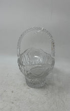 Load image into Gallery viewer, Anna Hutte Clear Crystal Home Decorative Top Handle Basket With Carved Roses