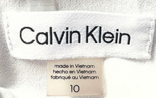 Load image into Gallery viewer, Calvin Klein Womens White Black Sleeveless V-Neck One-Piece Jumpsuit Size 10