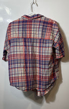Load image into Gallery viewer, Tommy Hilfiger Womens Red Blue White Plaid Short Sleeve Button-Up Shirt Size XS