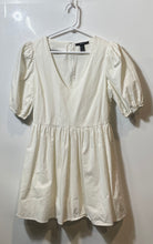 Load image into Gallery viewer, Forever 21 Womens White Short Sleeve Back Zip A-Line Dress Size Small