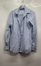 Load image into Gallery viewer, Polo Ralph Lauren Mens Blue Plaid Print Long Sleeve Button-Up Shirt Size M