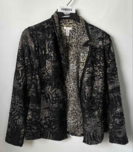 Load image into Gallery viewer, Chico's Womens Multicolor Long Sleeve Notch Lapel Open Front Blazer Jacket Sz 3