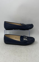 Load image into Gallery viewer, Calvin Klein Womens Kclonie Blue Leather Slip-On Moc Toe Loafer Flats Size 7.5 M
