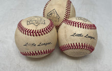 Load image into Gallery viewer, Lot Of 3 Pcs Vintage Little League Leather Baseball Balls Practice Training Set